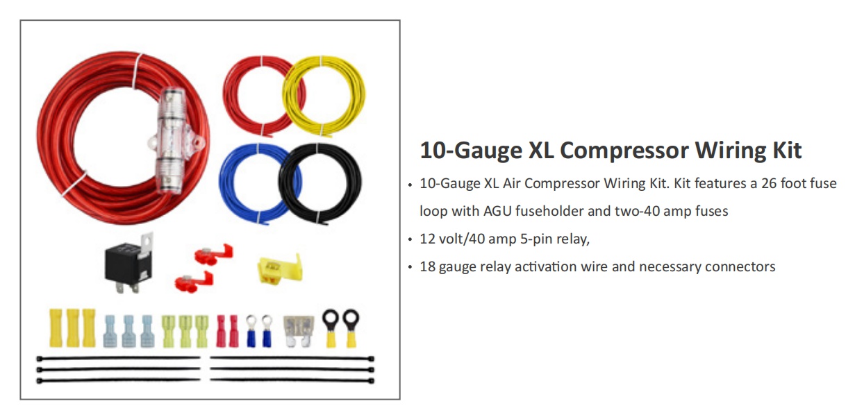 10-Gauge XL Compressor Wiring Kit