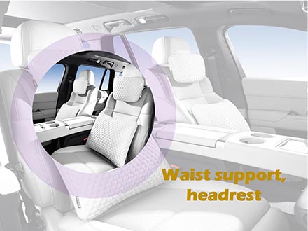 Waist support,  headrest
