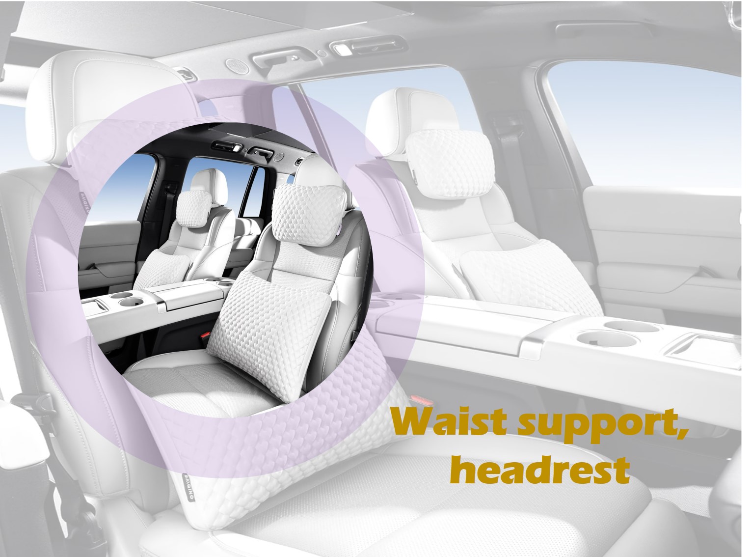 Waist support,  headrest